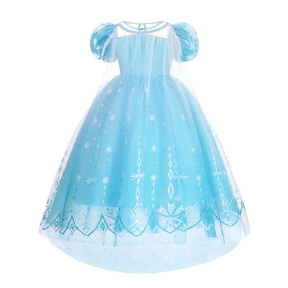 Elsa Princesa Infantil Halloween Cosplay Vestido Fantasia Rainha da Neve Vestidos de Festa para Meninas Roupa Infantil