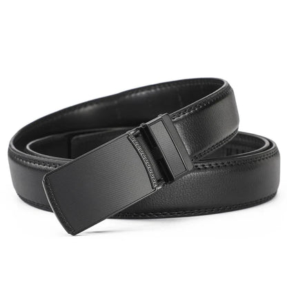 High-quality men's leather Belt Comfort Click Belt automatic buckle flip Belt convenient, business casual golf Ratchet Belt, Chr
