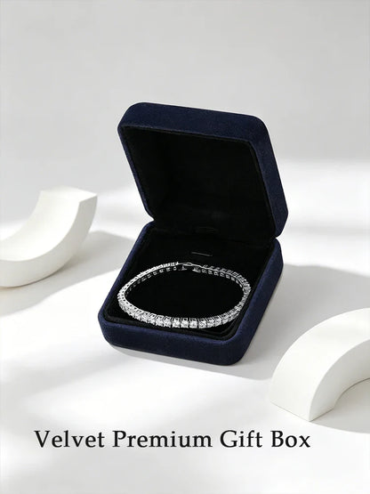  5A Cubic Zirconia Tennis Bracelet for Women Sparkling Diamond Bracelets Daily Wear Party Fashion Stackable Jewelry Gift
