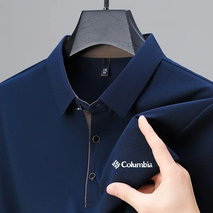 Designer Men's Brand Short Sleeve Polo Shirt New Lapel Casual Letter Print T-Shirt Top Versatile Business Trendy Men's Clothing