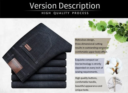 2026 Brand Best Price Comfort Straight Denim Pants Men's Jeans Business Casual Elastic Male High Quality Trousers