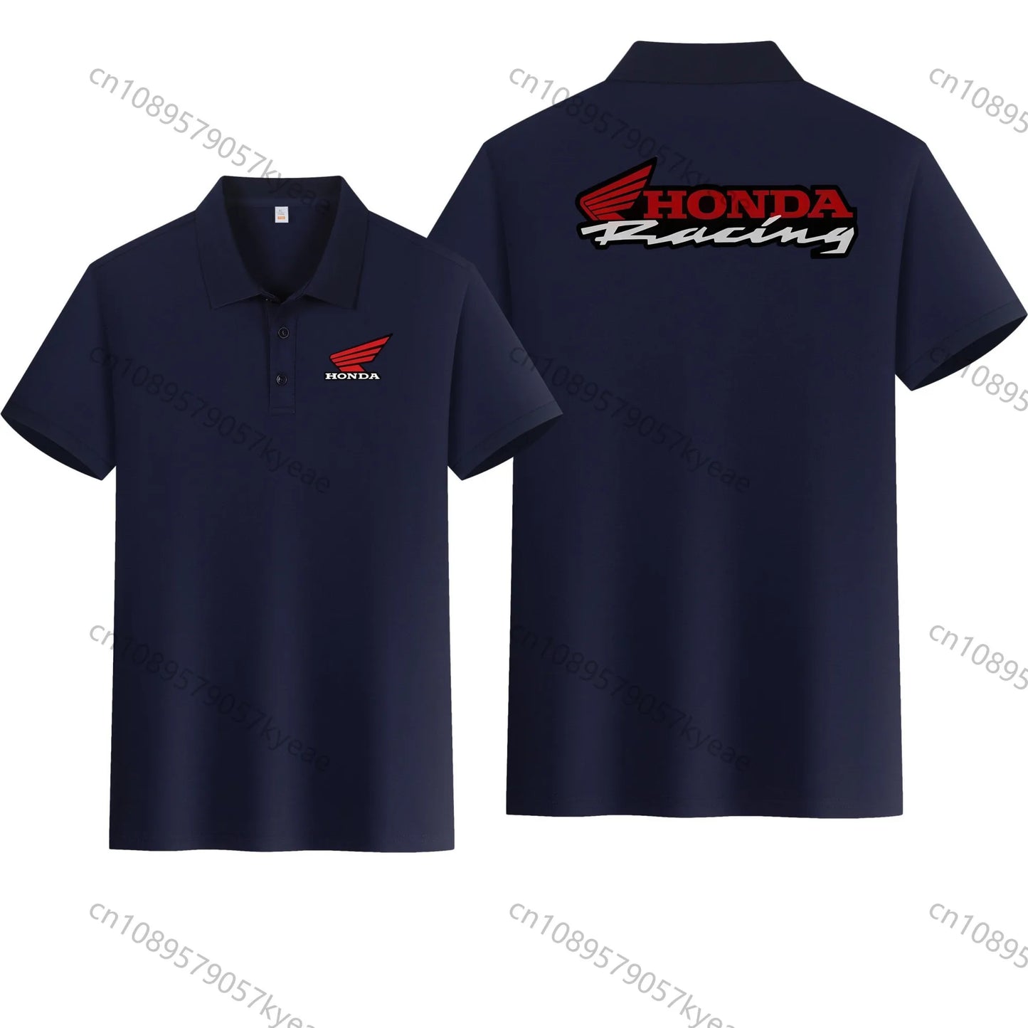 2026 Summer New Men's Racing Wing Logo Polo Shirt Casual Short Sleeve Collared Top Breathable Motorcycle T-Shirt