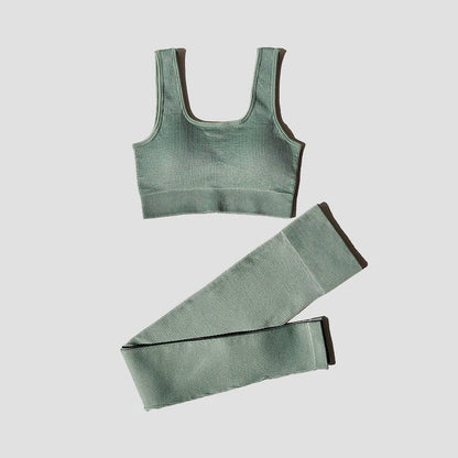 2Pcs Women Sports Set Seamless Yoga Set Fitness Suit Gym Leggings Bra Workout Sportswear  Active Wear Gym Clothing