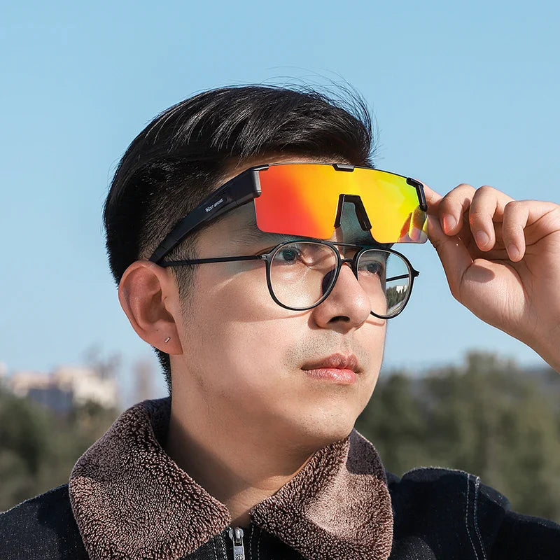 Cycling Glasses Fit Over Myopic Sunglasses UV 400 Polarized Fishing Bike