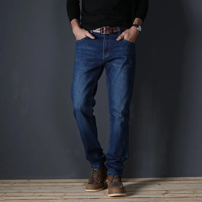 Ripped Plus Size Jeans for men Fashion jean man High Street Retro Washed, Worn Men trousers Casual Cargo Pants Slim Small Feet