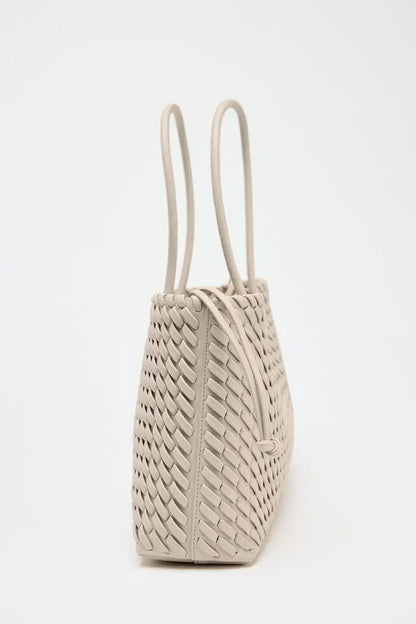 ELONGATED WOVEN SHOPPER BAG Fashionable Top Handle Tote Bag, Women's Shoulder Handbags Luxury Design for Everyday Style