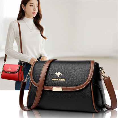 Solid Color High Quality Leather Small Shoulder Bagsfor Women 2024 New Messenger Bags with StrapDesigner Crossbody Bag Sac AMain