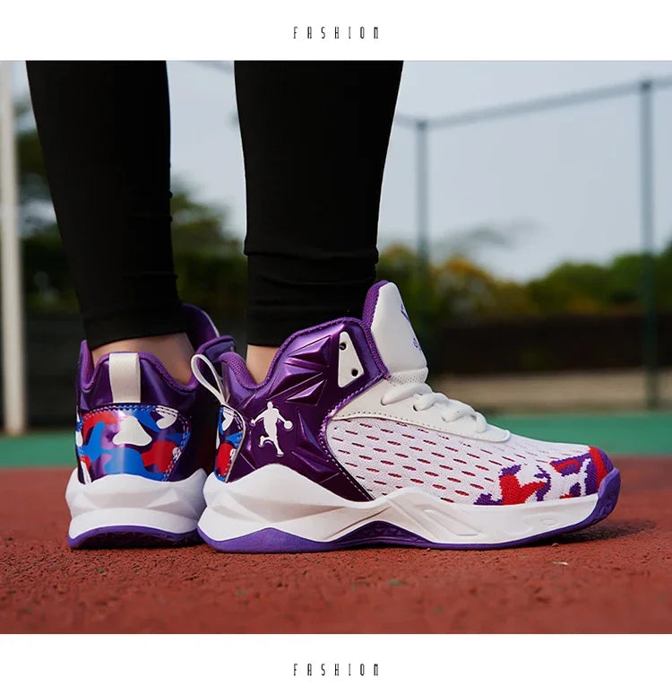 2024 New Children's Basketball Shoes for Boys Non-slip Kids Sport Shoes Wear-resistant Outdoor Kids Girls Sneakers Trainers