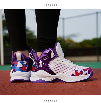 2024 New Children's Basketball Shoes for Boys Non-slip Kids Sport Shoes Wear-resistant Outdoor Kids Girls Sneakers Trainers