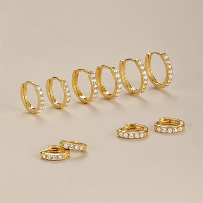 925 Sterling Silver Earrings For Women/Men Small Hoop Earrings Ear Bone aros Tiny Ear Nose Ring Girl aretes ear hoops A30