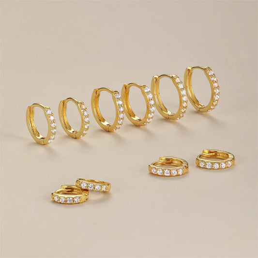 925 Sterling Silver Earrings For Women/Men Small Hoop Earrings Ear Bone aros Tiny Ear Nose Ring Girl aretes ear hoops A30