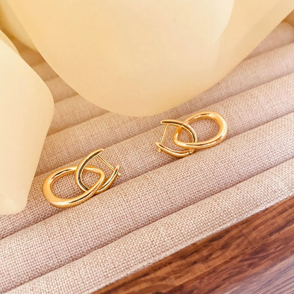 14K Gold-Plated Hypoallergenic Geometric U-Shaped Water Drop Earrings for Women Fashion Minimalist Pendant Earrings Jewelry Gift