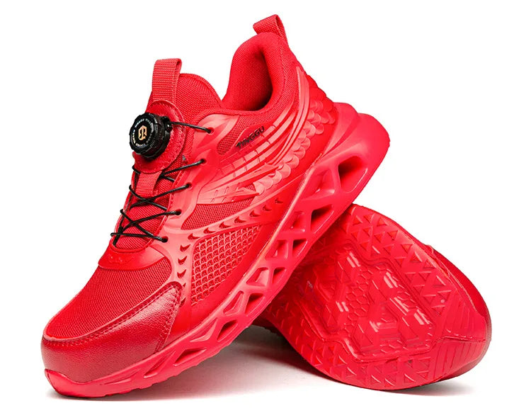 Men's Summer Mesh Labor Protection Shoes Anti-Smashing Wear-Resistant Outdoor Construction Site Protection Work Shoes Anti-Pierc
