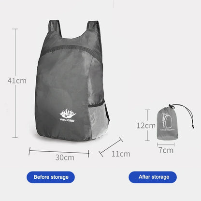 15L Lightweight Packable Backpack Foldable ultralight Outdoor Folding Backpack Travel Sports Bag Hiking Daypack for Men Women