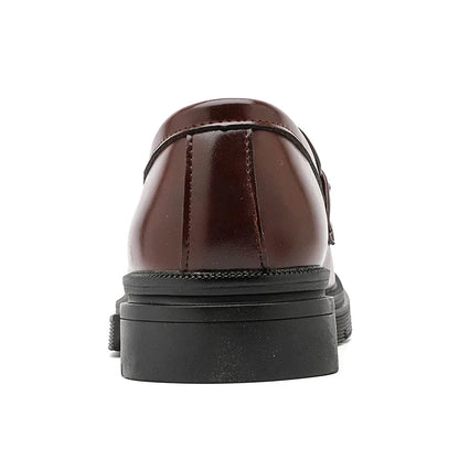 2026 Spring New British Fashion Men's Casual Leather Shoes Korean Style Slip-On Loafers Formal Men's Leather Shoes