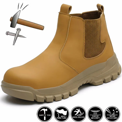 high-top Safety Shoes Men Steel Toe Protective Shoes With Anti Smash Anti Piercing Work Shoes Indestructible safety boots