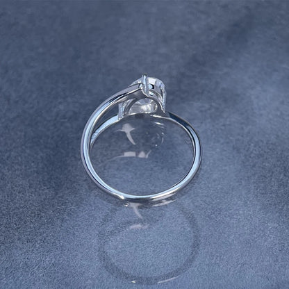 D Color VVS1 6*8mm Pear Cut Moissanite Rings for Women Sparkling Wedding Proposal Birthday Gift 100% S925 Sterling Silver
