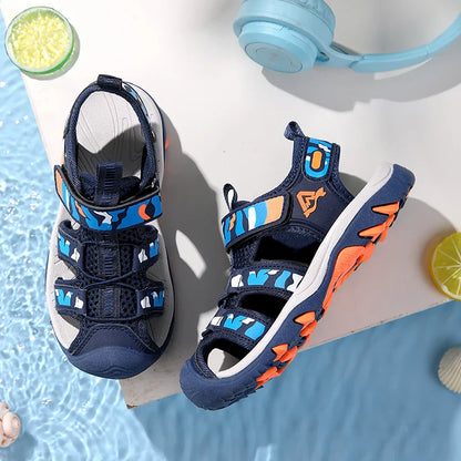 Children's Anti-Slip Summer Sandals for Boys Outdoor Anti-Collision Casual Walking Shoe Breathable Kids Beach Sandals Size 28-39
