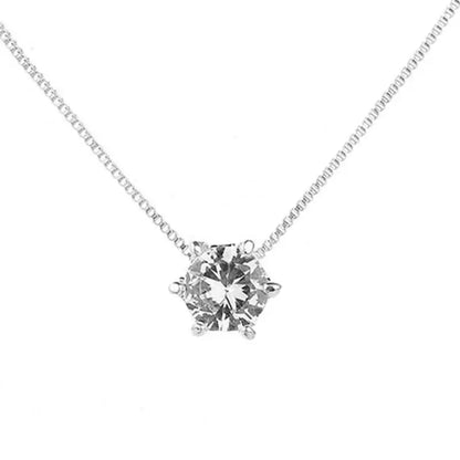 Fashion Shiny Crystal Necklace Zircon Pendant Transparent Fishing Line Invisible Ladies Necklace Jewelry Clavicle Chain Chocker