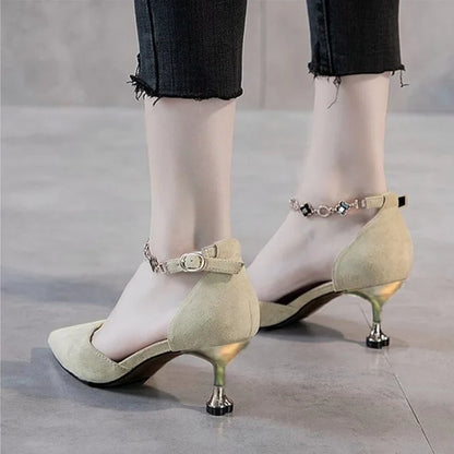 New fashion dinner party dance design style mature senior all-match small skirt Internet celebrity same high heels