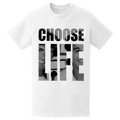 Retro 80's CHOOSE LIFE Wham George Michael Same Style Graphic Print T-Shirt Women Men Oversized Streetwear Cotton Summer New Tee
