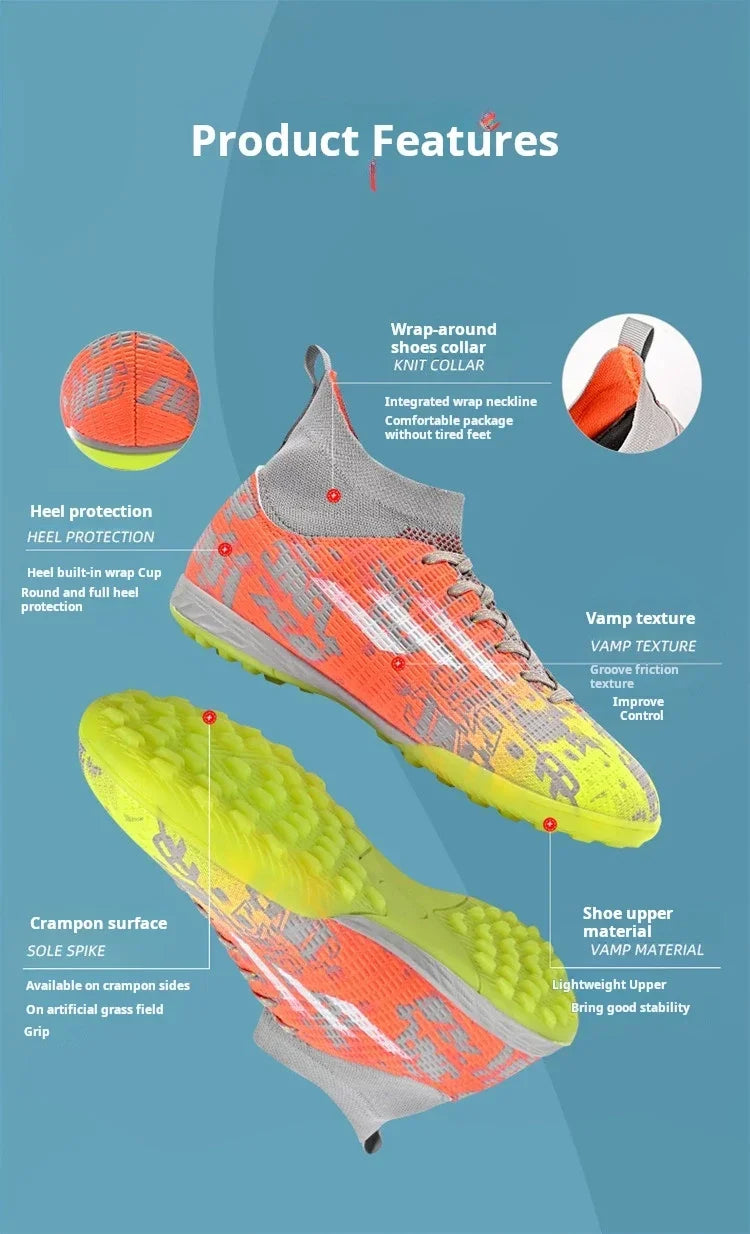 2024 Advanced Football Boots Ergonomic Design Football Shoes Durable Casual Wholesale Comfortable Fit Five Person Sports Shoes