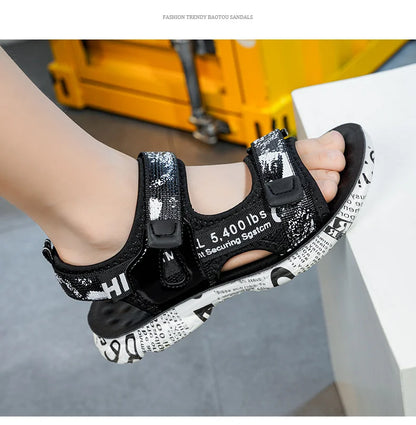 New Style 2025 Summer Kids Sandals Fashion Sandalias Childrens Shoes Non-slip Soft Bottom Beach Boys Sandals For Child