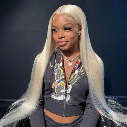 Straight Human Hair Wigs 613 Blonde 13X6 Hd Lace Frontal Wig 220 Density 13X4 Lace Front Wigs Human Hair 38 Inch Pre Plucked Wig