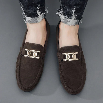 Fashion Suede Men Casual Shoes  Breathable Comfort Slip-on Mens Driving Shoes Luxury Brand Men Loafers Mens Lazy Shoes Moccasin