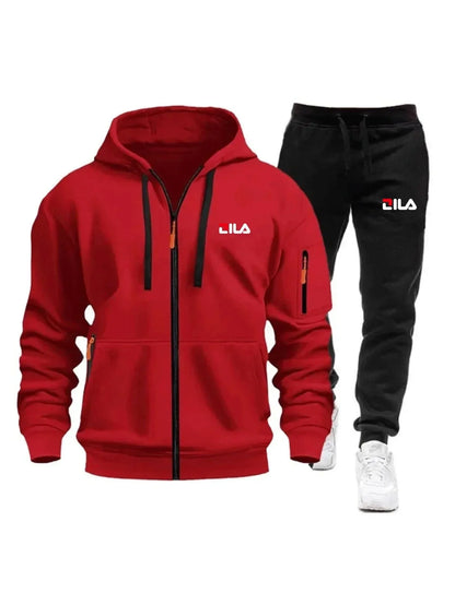 Men's Tracksuit Hoodies Pants Plus Size Autumn Winter Daily Casual Sporty Jogging Suit Fashion Sweatshirt Outfit Male Sports Set