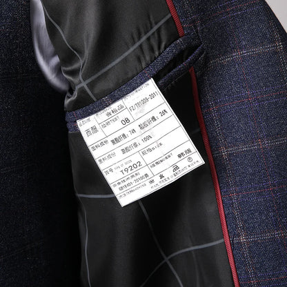 Blazer Vest Pants  Boutique Plaid Men's Formal Groom Wedding Dress Slim Suit 3Pcs or 2Pcs Men's Casual Business Suit Tuxedo