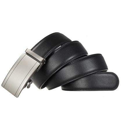 Famous Brand Belt Male Designer Automatic Buckle Genuine Leather Men Belt  Luxury Belts for Men 3.5cm New Black Brown Plus Size
