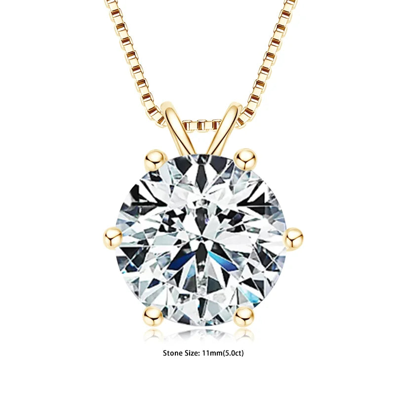 Pendant Necklaces S925 Sterling Silver Solitaire Necklace Chains For Women Jewellry Gifts