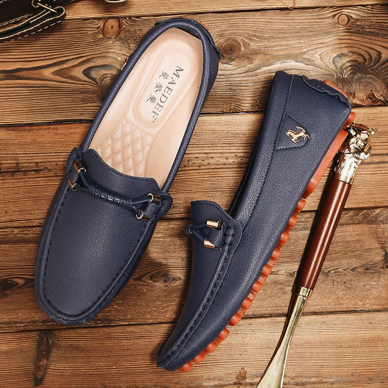 Summer Mens Fashion High Quality Outdoor Casual Leather Shoes Comfortable Breathable Classic 2024 New Slip on Men's Shoes