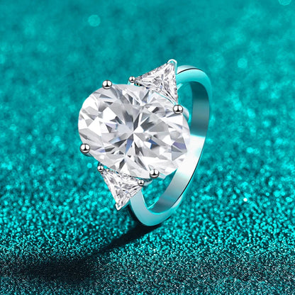 9cttw Moissanite Rings for Women Wedding Luxury Lab Diamond S925 Sterling Silver with 18k Gold Plated Ring Jewelry