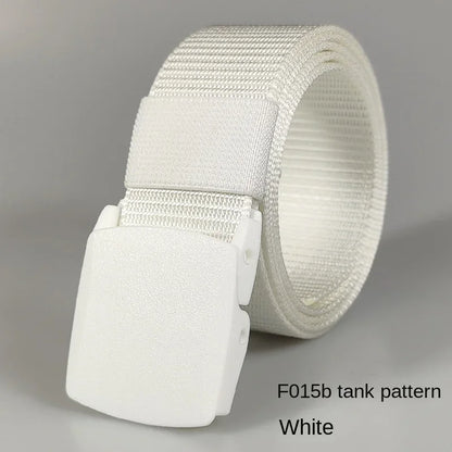 White Automatic Buckle Nylon Army Tactical Men Belt Military Waist Canvas Belt Outdoor Strap Travel Jeans Black Belts for Women