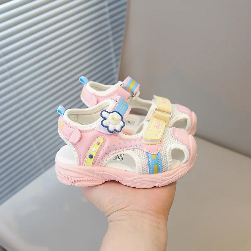 2026 Summer Girls Kids Sandals Soft Comfortable Closed Toe Protective Sandals,Cartoon Colorful Cute Shoes Kids Summer Boys Girls