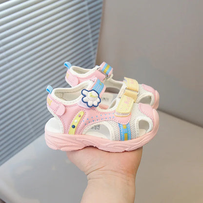 2026 Summer Girls Kids Sandals Soft Comfortable Closed Toe Protective Sandals,Cartoon Colorful Cute Shoes Kids Summer Boys Girls