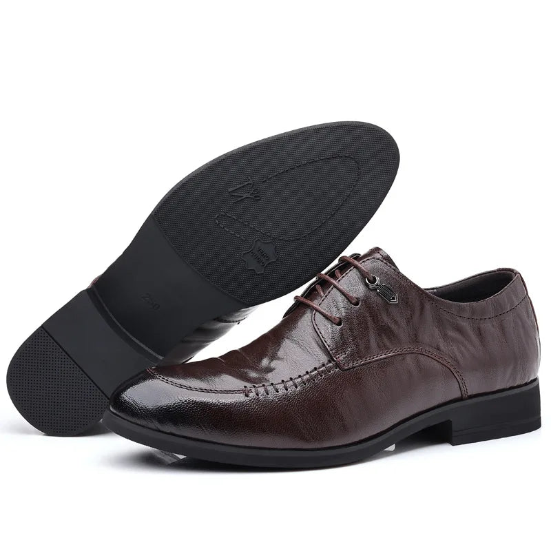 Spring Business Dress Men Leather Shoes Men British Top Sheepskin Shoes