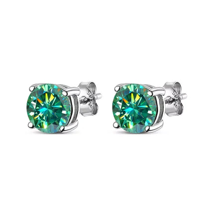 Moissanite Earring S925 Sterling Sliver Plated with 18k White Gold Earring for Women Man Sparkling Fine Jewelry