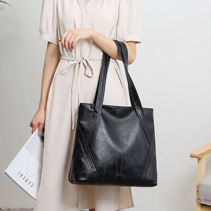 PU Zipper High Quality Women's Shoulder Bag 2024 Soft Faced  Large Capacity Fashionable Commuting Women's Shoulder Bag