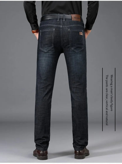 2026 Brand Best Price Comfort Straight Denim Pants Men's Jeans Business Casual Elastic Male High Quality Trousers