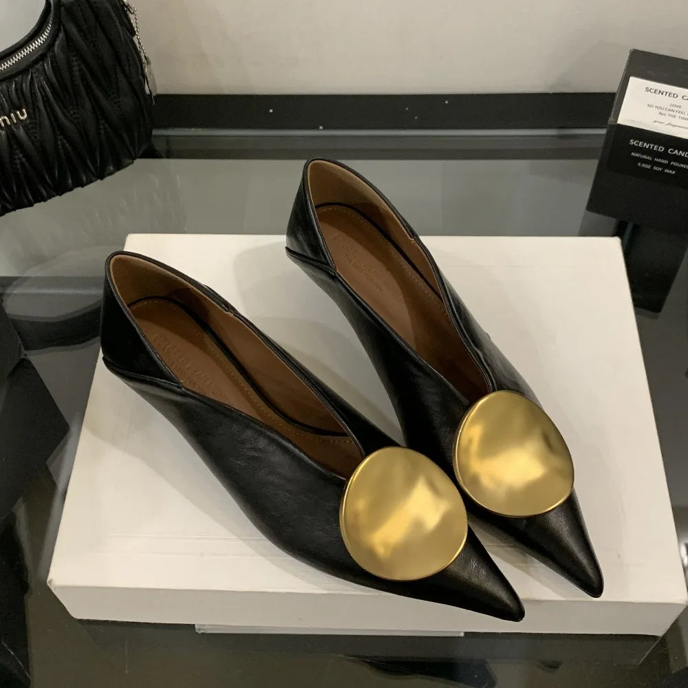 Luxury Women Heeled Shoes Pointed Toe Low Heels Designer Shoes Sexy Dress Fashion Woman Pumps 2025 Summer Elegant Zapatos Mujer