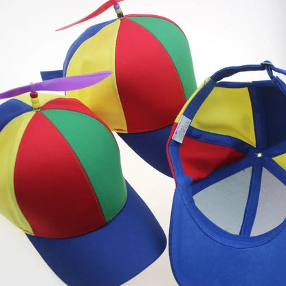 Hat Helicopter Propeller Adventure Dad Hat Rainbow Bamboo Dragonfly Baseball Cap For Adult Kids Boys Girls