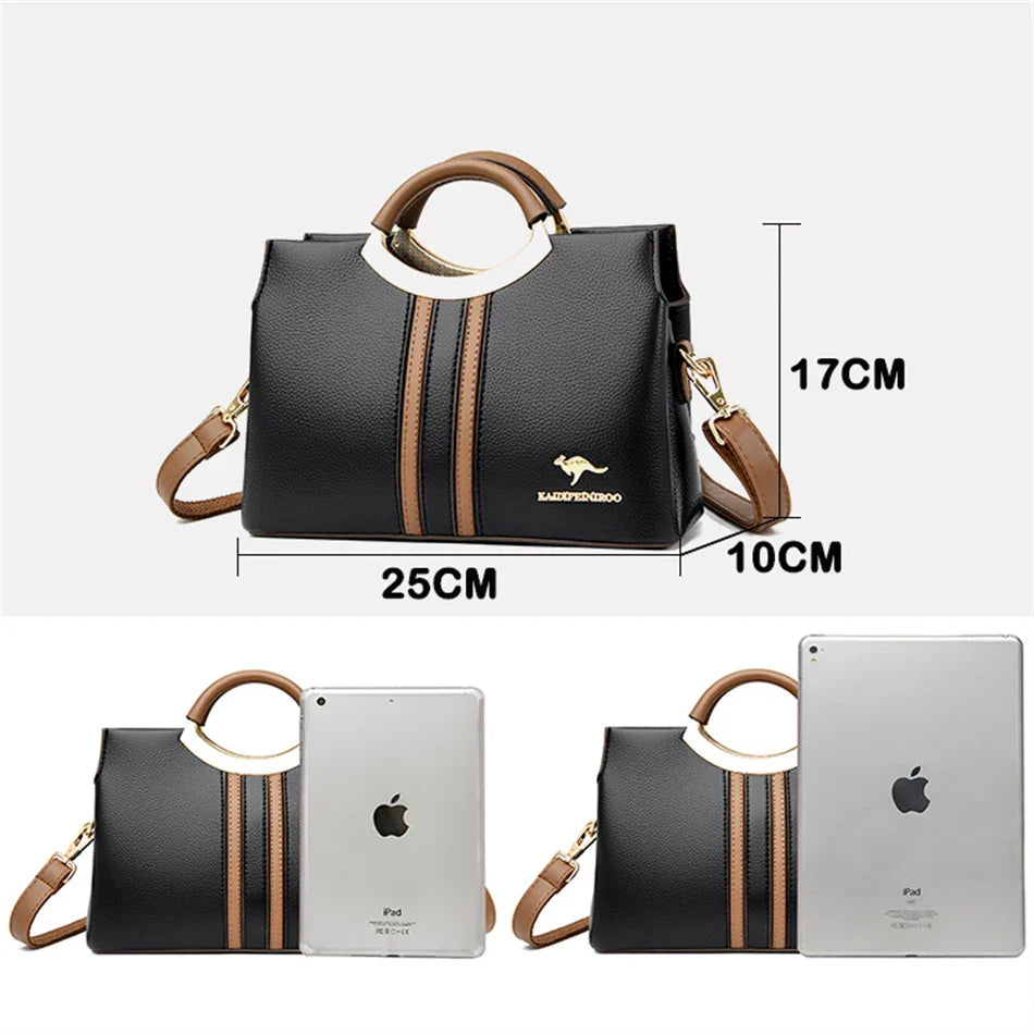 Luxury Designer Crossbody Bag for Women 2024 Brand 3 Layers Handbag Purse Female Genuine High Quality Leather Shoulder Totes Sac