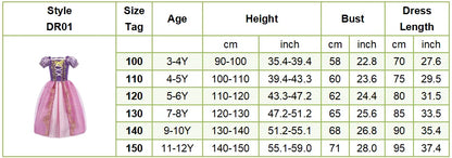 Baby Girl Rapunzel Costume Children Sleeping Beauty Belle Sofia Dress Kids Halloween Carnival Party Princess Dress Girl Disguise