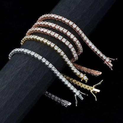 925 Sterling Silver Moissanite Tennis Bracelet D VVS1 with GRA Certificate Exquisite and Luxurious Jewelry Gift