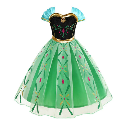 Girl Princess Dress Halloween 2026 Cosplay Party Costume Snow Queen Princess Clothes Children Outfit