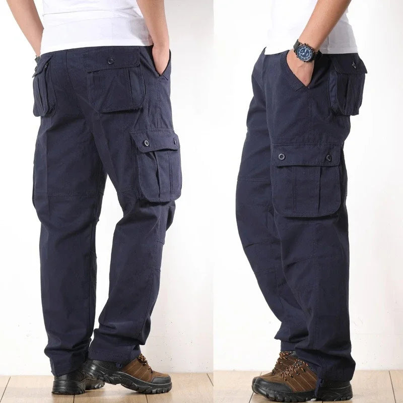 New Men Cargo Pants Pants 6 Pockets Fashion Cargo Pants Quality Cotton Outdoor Male Casual Pants