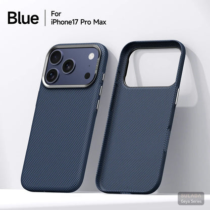 Iphone 17 Pro Max / 17 Pro / 16 Pro Max / 16 Pro Magnetic Stand Carbon Fiber Pattern Magsafe Pc Hard Cover